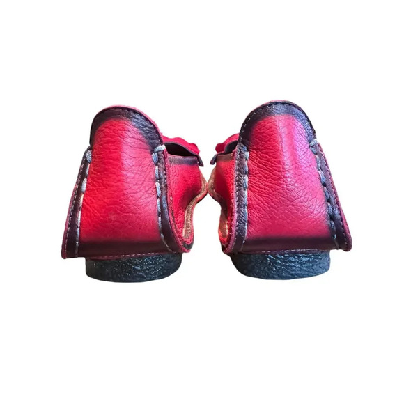 L'Artiste Dezi shoe loafer with 3D leather rosette flats obre' red  EU38 - Picture 3 of 7